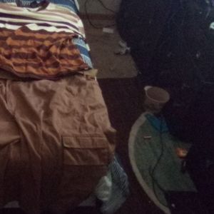 Shortly shirt with peanut butter stripes and short